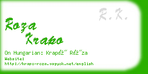 roza krapo business card